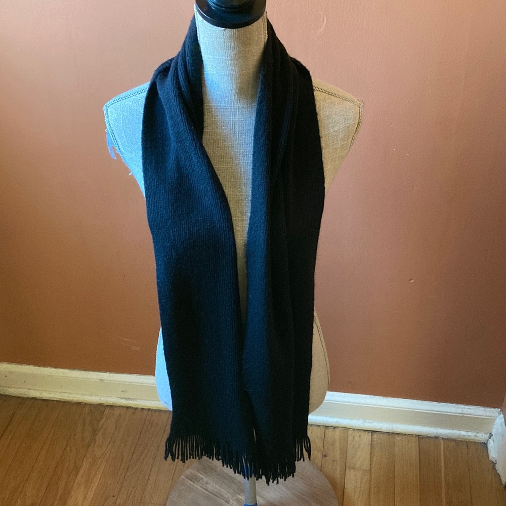 Calvin Klein Black Fringe Scarf